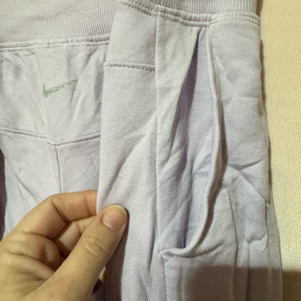 Nike Yoga Women's French Terry Jogger Sweatpants Plum Fog Pink Size 2X Soft Luxe - Picture 8 of 9